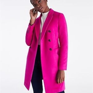 Ann Taylor Chesterfield Wool Double Breasted Coat Size L